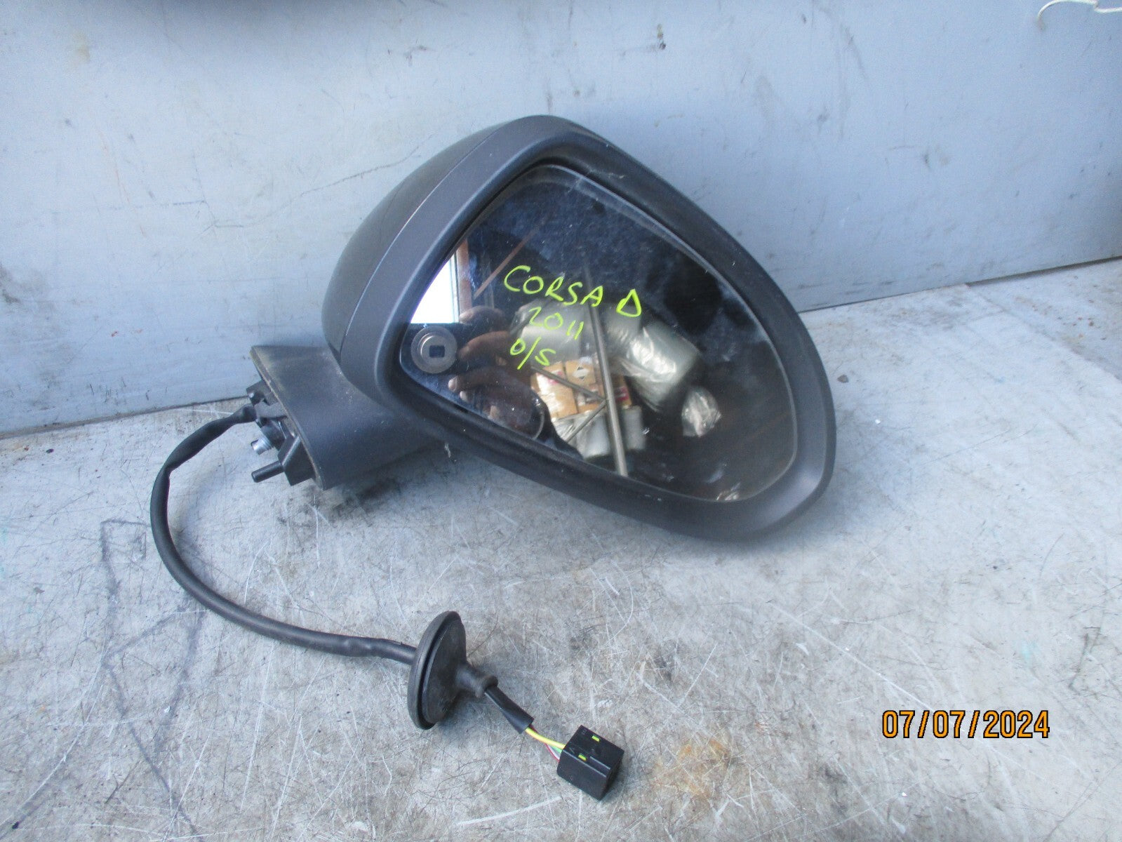 VAUXHALL CORSA D 2011 OS DRIVER SIDE ELECTRIC WING MIRROR BLACK