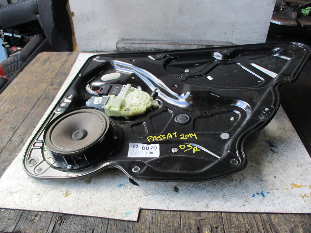 VW VOLKSWAGEN PASSAT B7 2014 OSR DRIVER SIDE REAR WINDOW REGULATOR 3AA959794