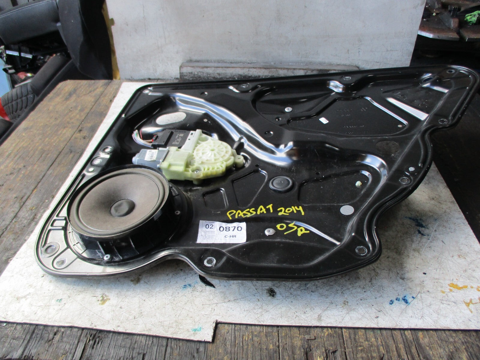 VW VOLKSWAGEN PASSAT B7 2014 OSR DRIVER SIDE REAR WINDOW REGULATOR 3AA959794