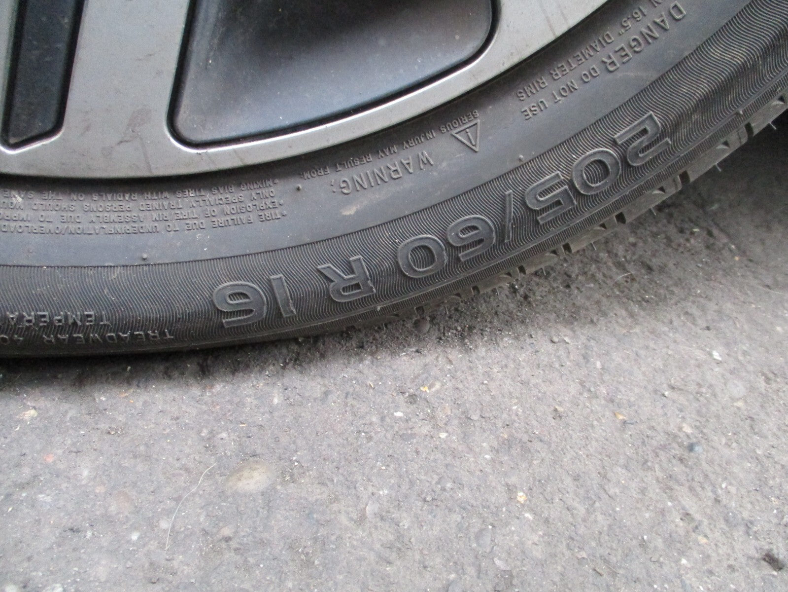 PEUGEOT PARTNER MK3 K9 2022 16 INCH STEEL WHEEL WITH TYRE 205/60R16 REF 2