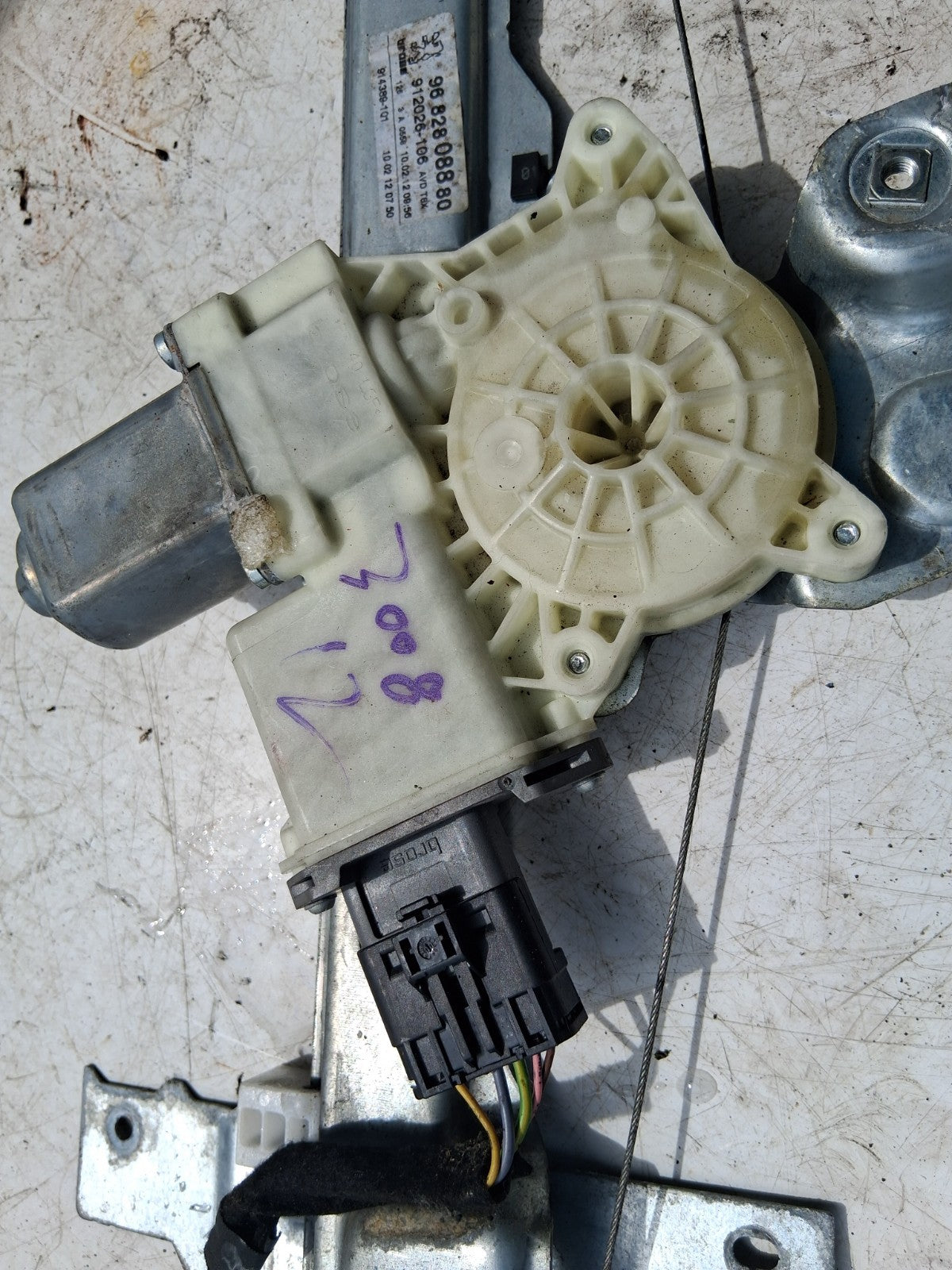 2012 PEUGEOT 3008 MK1 OSF DRIVER SIDE FRONT WINDOW MOTOR REGULATOR 9682808880