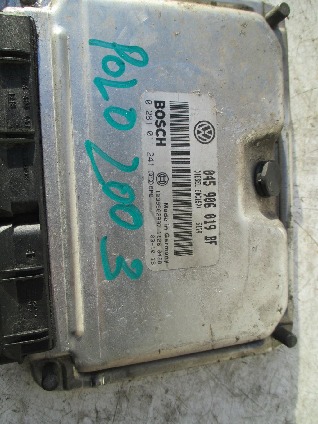 VW VOLKSWAGEN POLO 2003 1.4 PETROL ECU ENGINE CONTROL MODULE UNIT 045906019BF