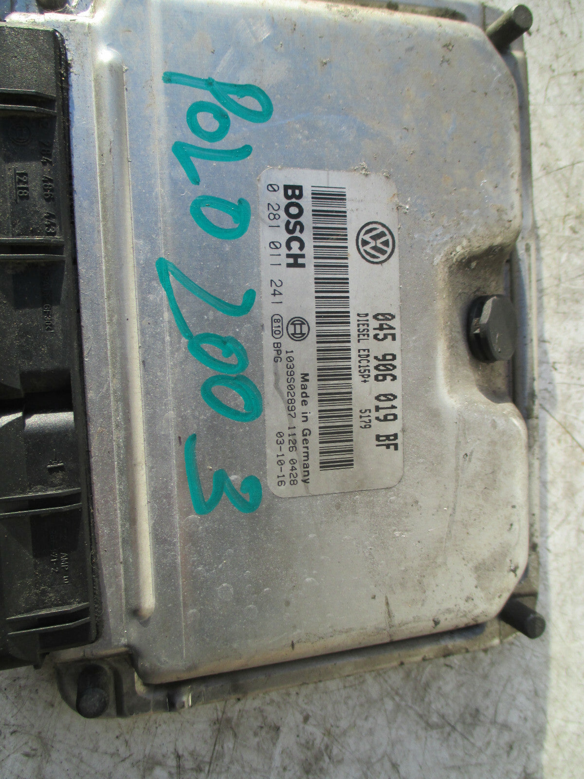 VW VOLKSWAGEN POLO 2003 1.4 PETROL ECU ENGINE CONTROL MODULE UNIT 045906019BF