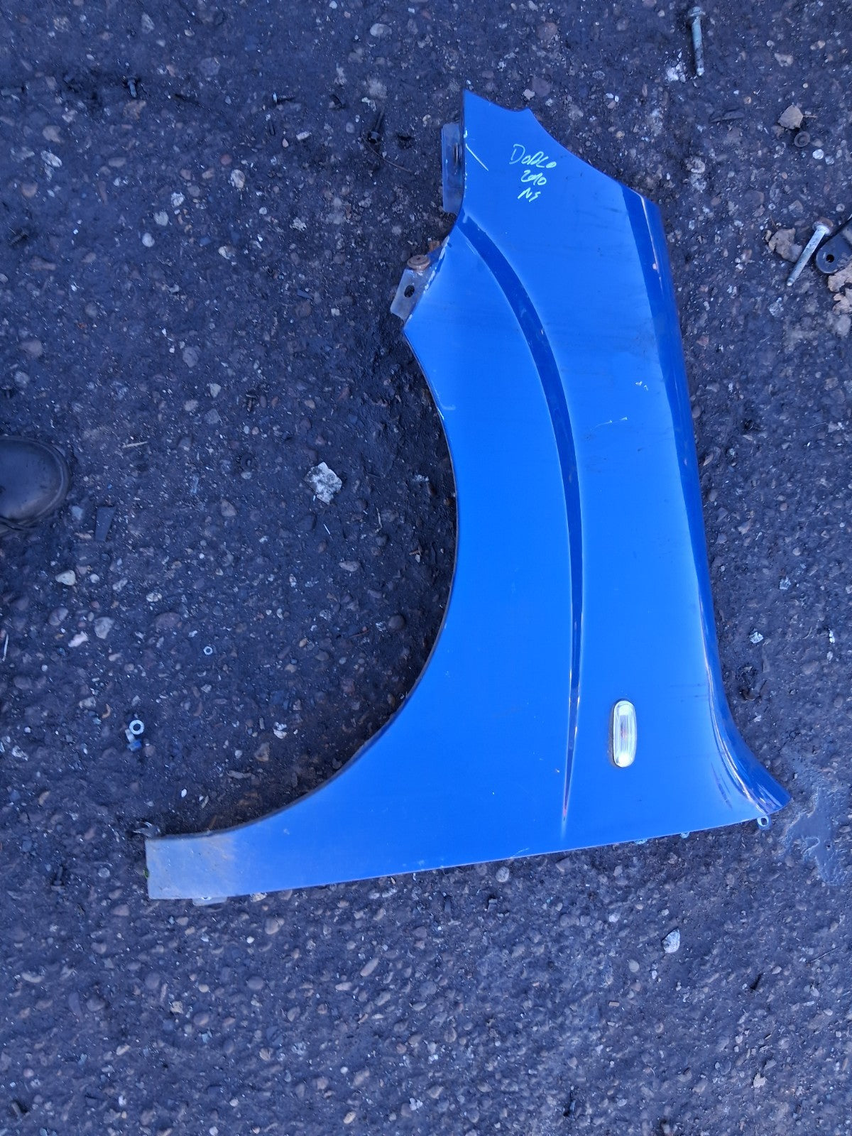 2010 FIAT DOBLO MK1 NSF PASSENGER SIDE FRONT LEFT WING PANEL BLUE