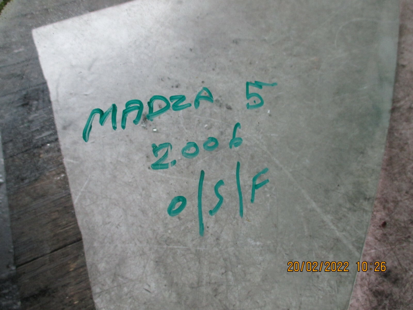 MAZDA 5 2006 MK2 OSF FRONT DRIVER SIDE WINDOW GLASS