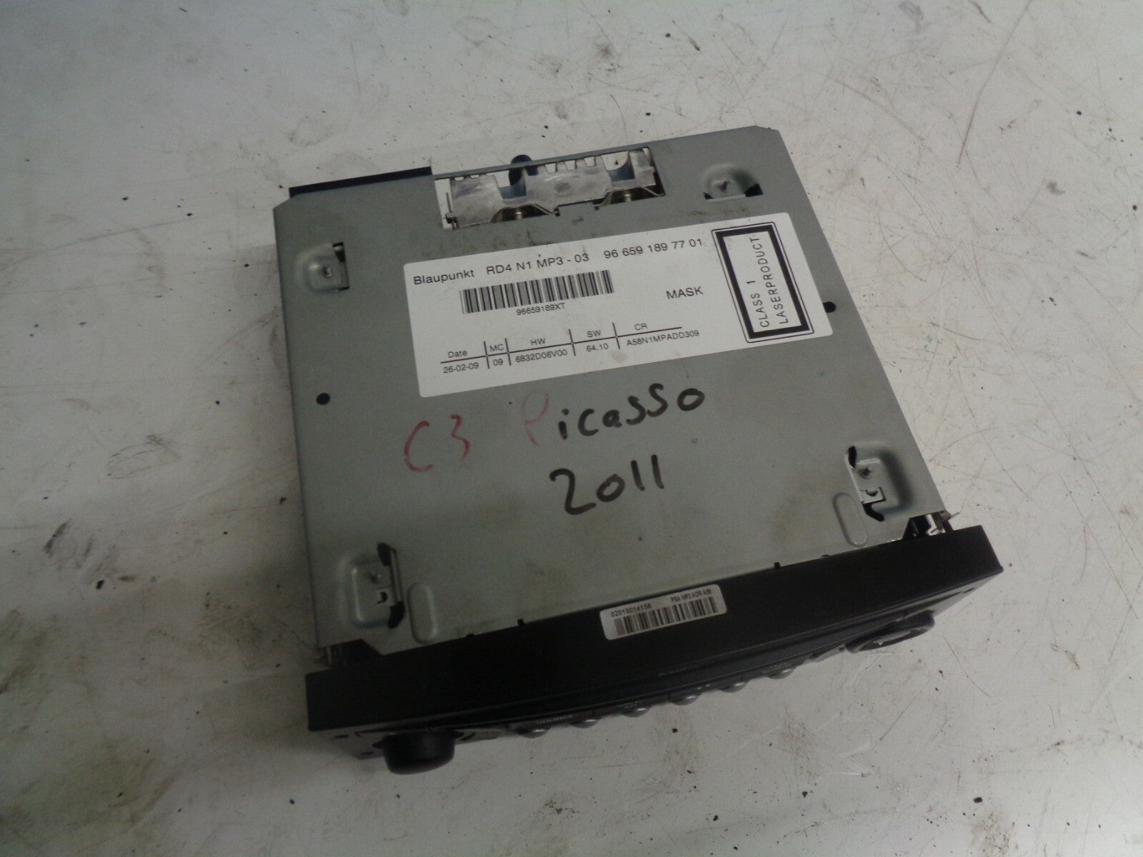 CITROEN XSARA PICASSO 2011 RADIO CD PLAYER HEAD UNIT 9665918977