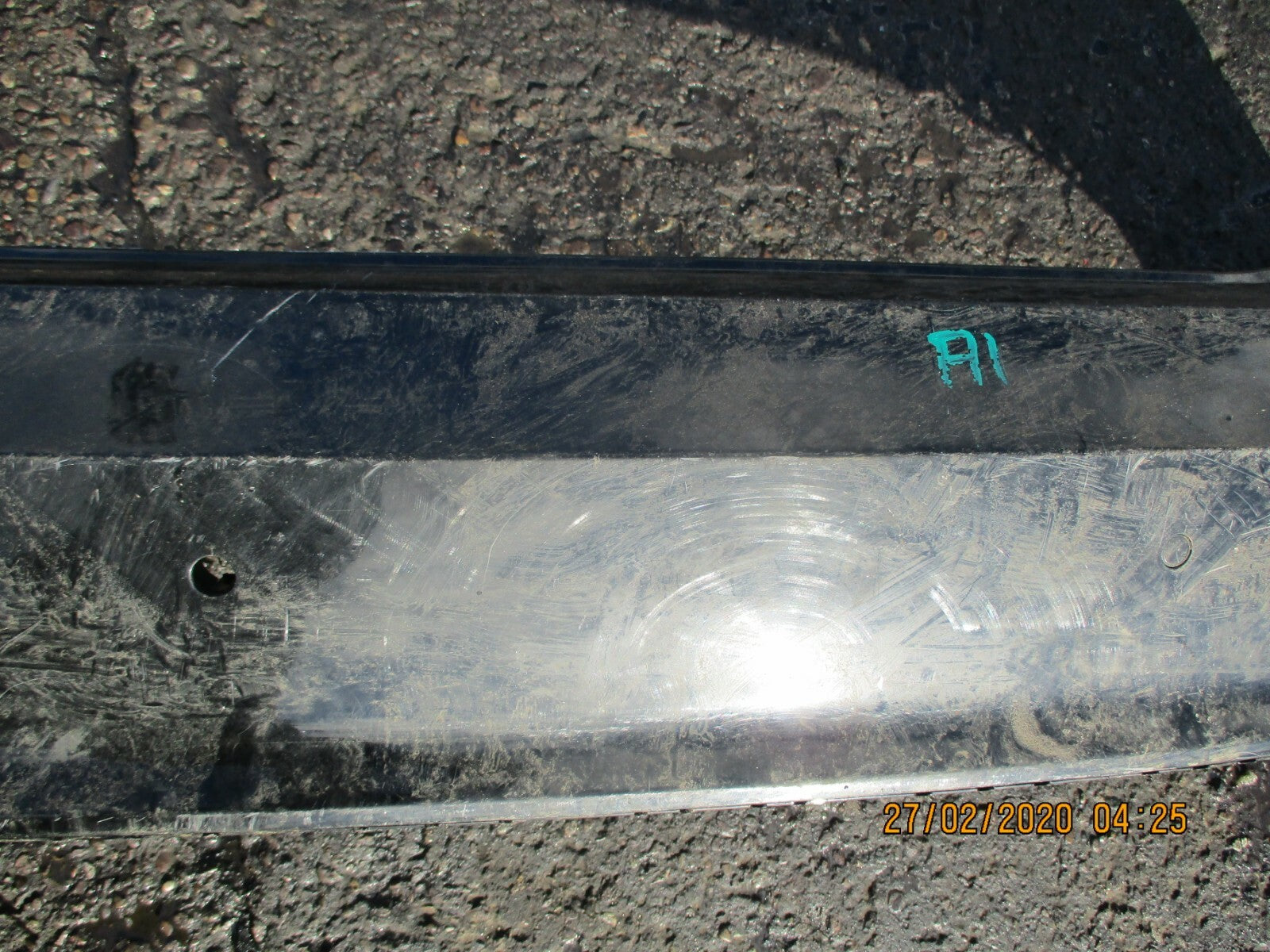 AUDI A1 8X 2018 REAR BACK PLASTIC BUMPER IN BLACK SCRATCHED