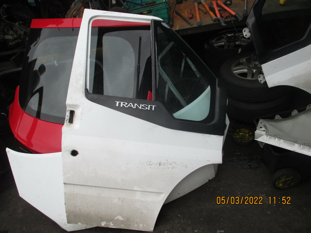 FORD TRANSIT 2009 MK7 OSF FRONT DRIVER SIDE COMPLETE DOOR WHITE