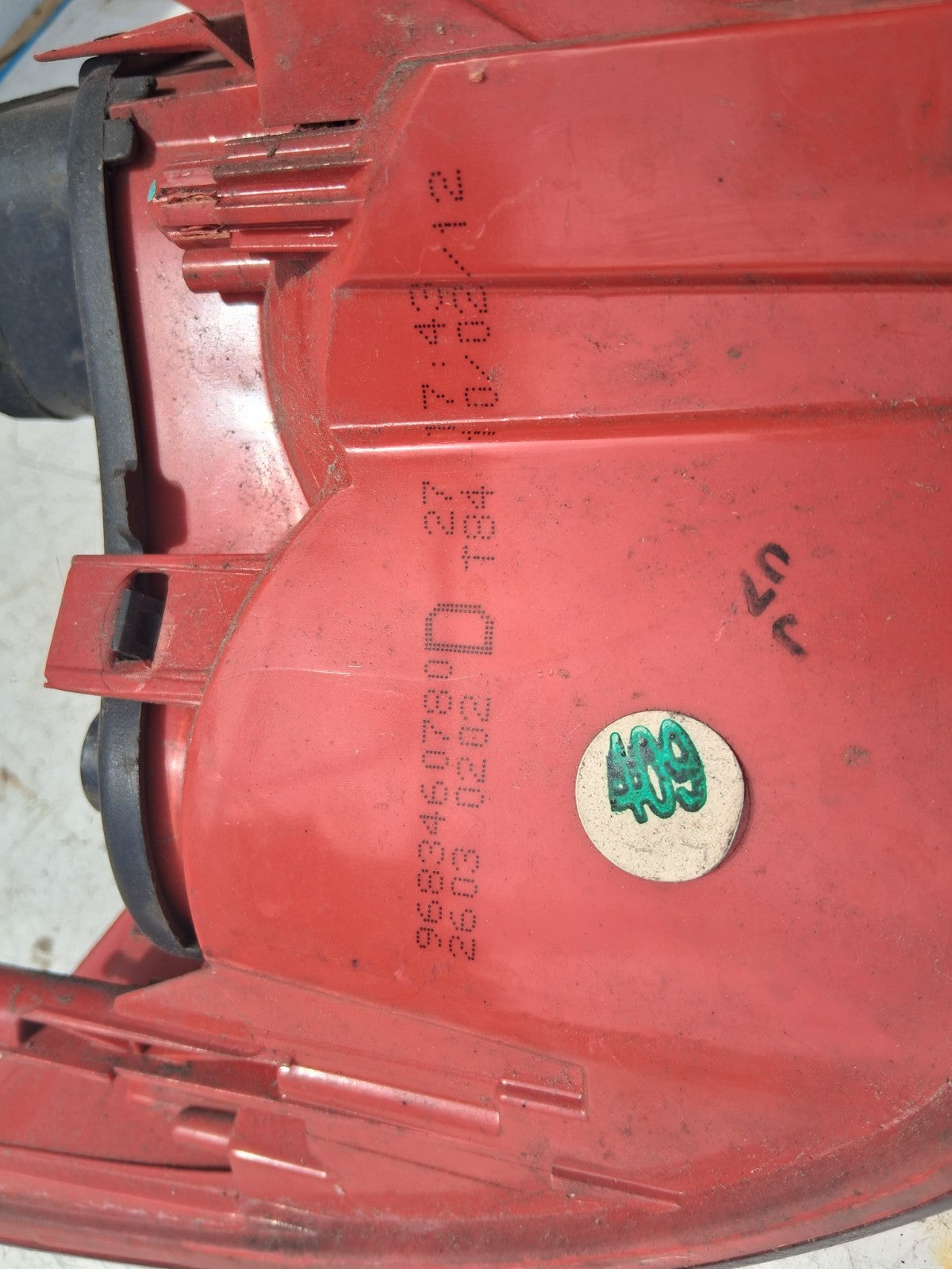 2012 PEUGEOT 3008 OSR DRIVER SIDE REAR OUTER TAIL LIGHT LAMP