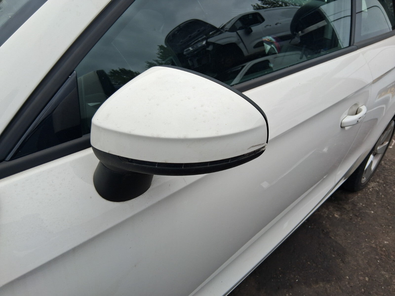 2018 AUDI A1 8X HATCHBACK NS PASSENGER SIDE LEFT WING MIRROR CANDY WHITE LB9A