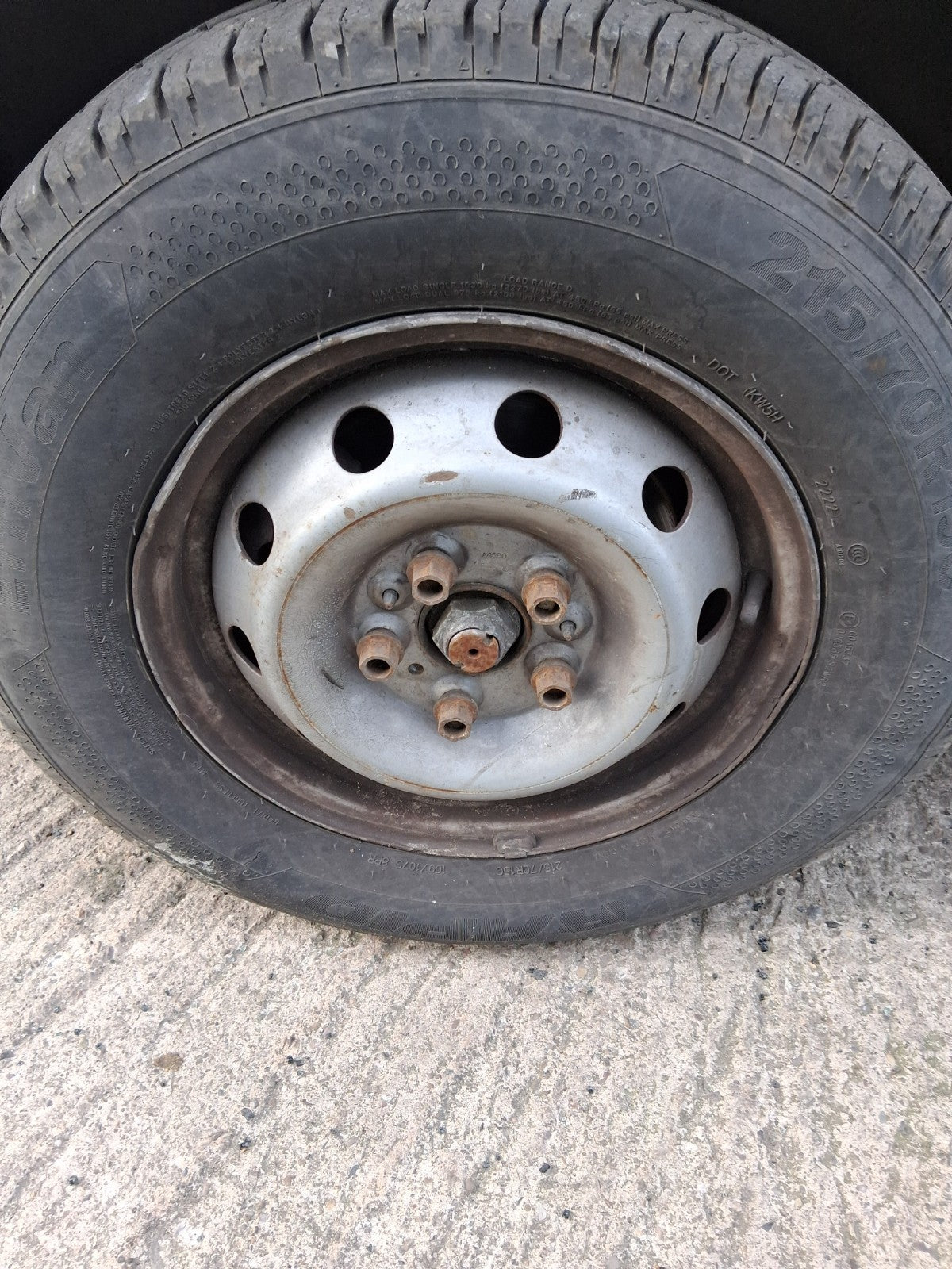 2014 CITROEN RELAY MK3 15 INCH STEEL WHEEL WITH TYRE 215/70R15C