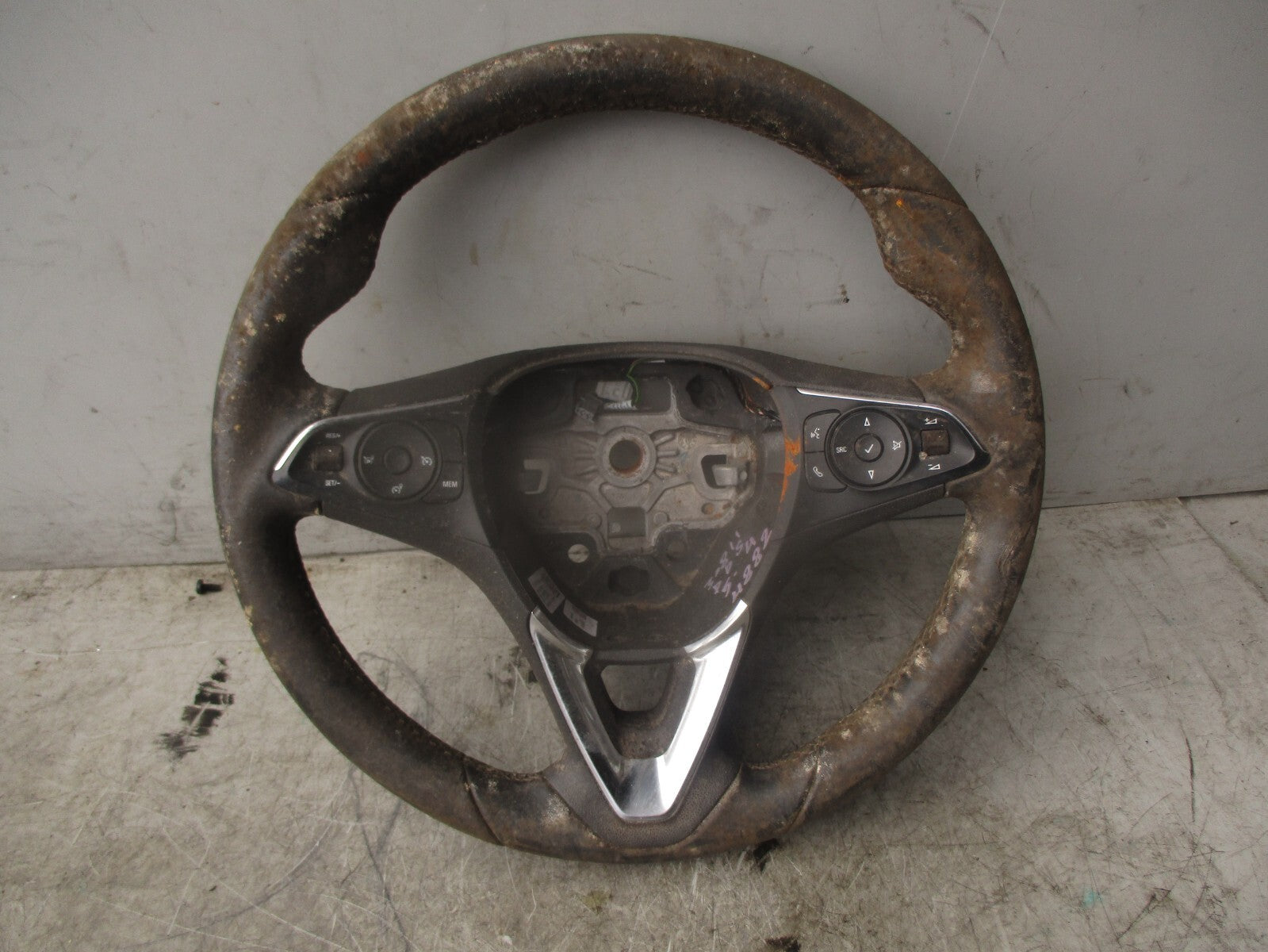 2018 VAUXHALL GRANDLAND X SE 1.6 3 SPOKE MULTIFUNCTION STEERING WHEEL 34216390C