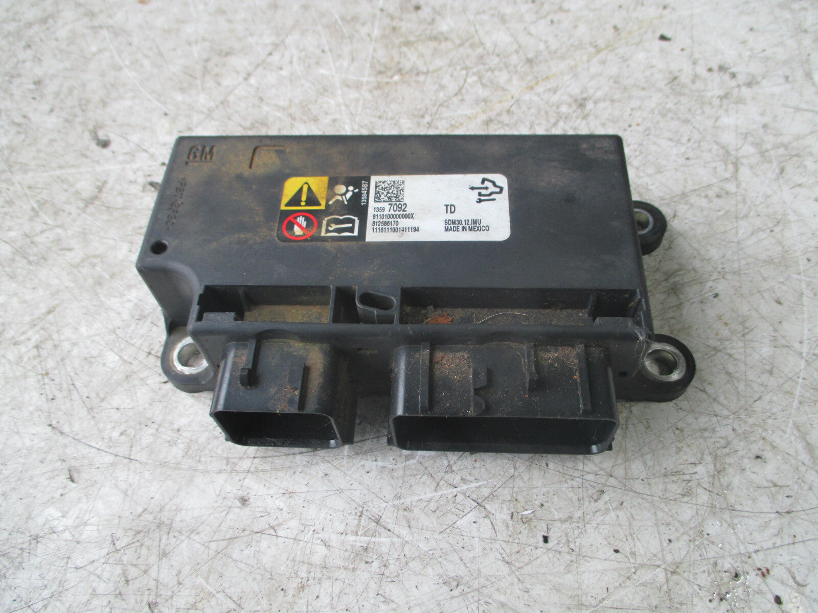VAUXHALL CORSA E 2018 ECU SAFETY BAG CONTROL MODULE 13597092
