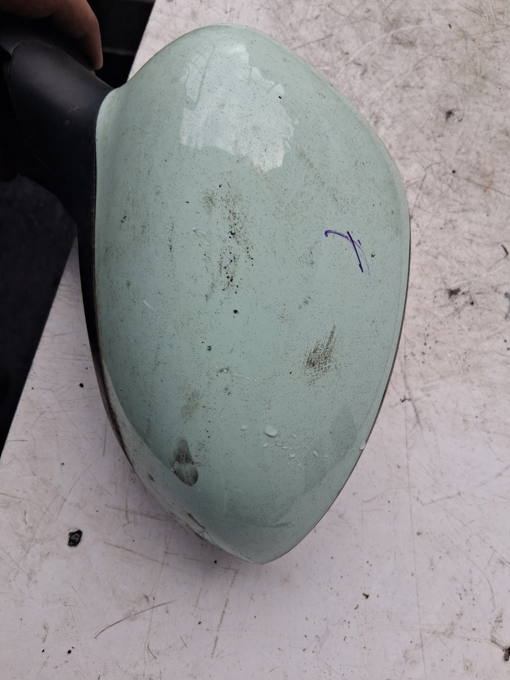 2015 FIAT 500 LOUNGE NSF PASSENGER SIDE FRONT LEFT WING MIRROR GREEN