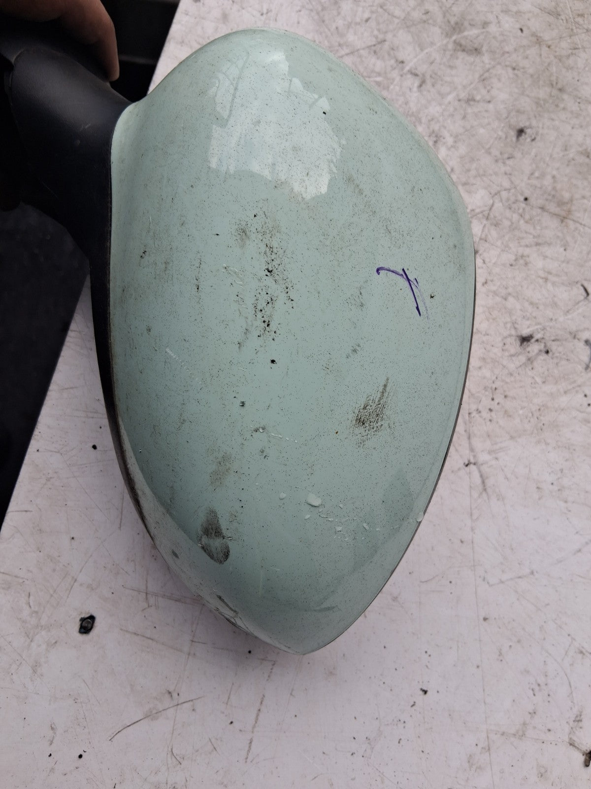 2015 FIAT 500 LOUNGE NSF PASSENGER SIDE FRONT LEFT WING MIRROR GREEN