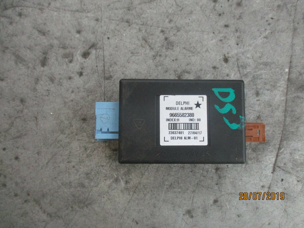 CITROEN DS3 ALARM CONTROL SENSOR MODULE ECU 9665582380