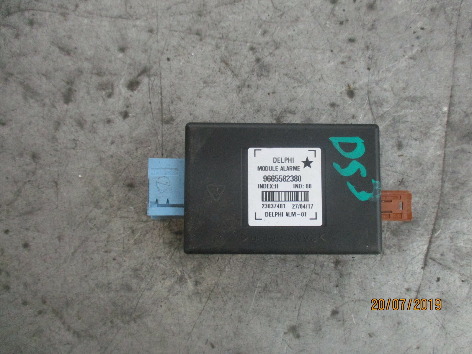CITROEN DS3 ALARM CONTROL SENSOR MODULE ECU 9665582380