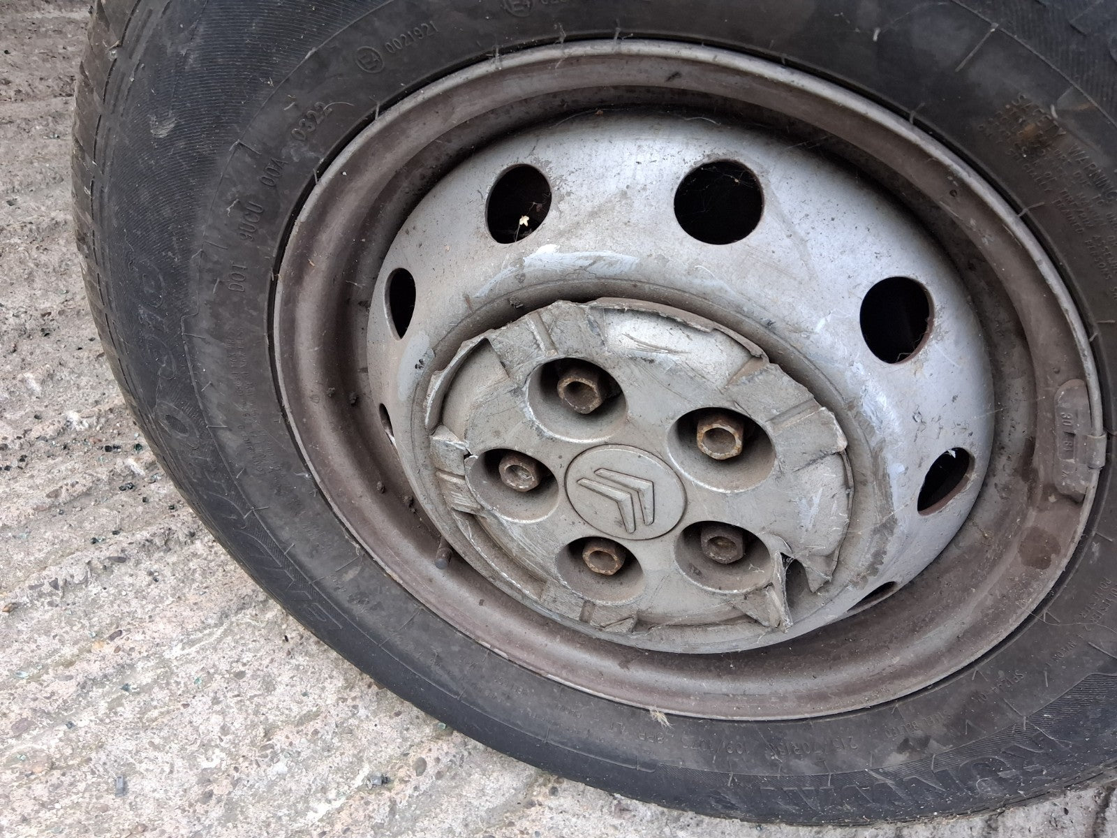 2014 CITROEN RELAY MK3 15 INCH STEEL WHEEL WITH TYRE 215/70R15C