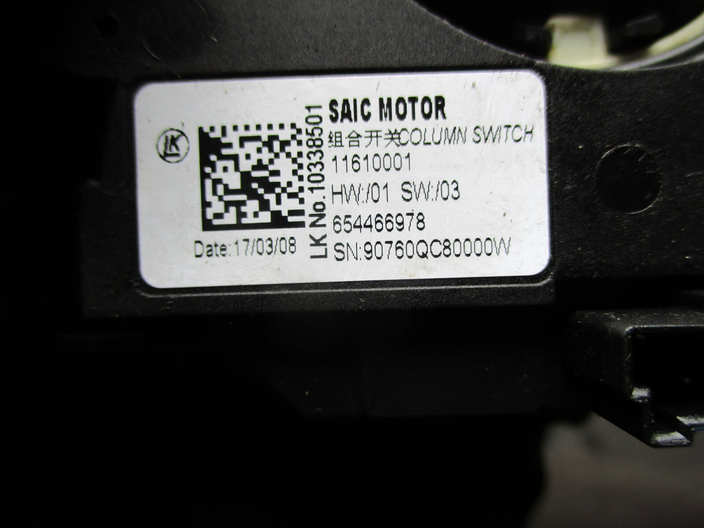 MG 3 2014 INDICATOR AND WIPER STALKS 654466978