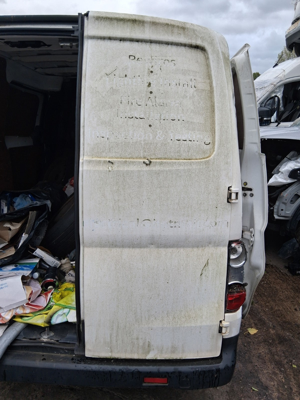 2018 NISSAN NV200 OSR DRIVER SIDE REAR RIGHT COMPLETE DOOR WHITE