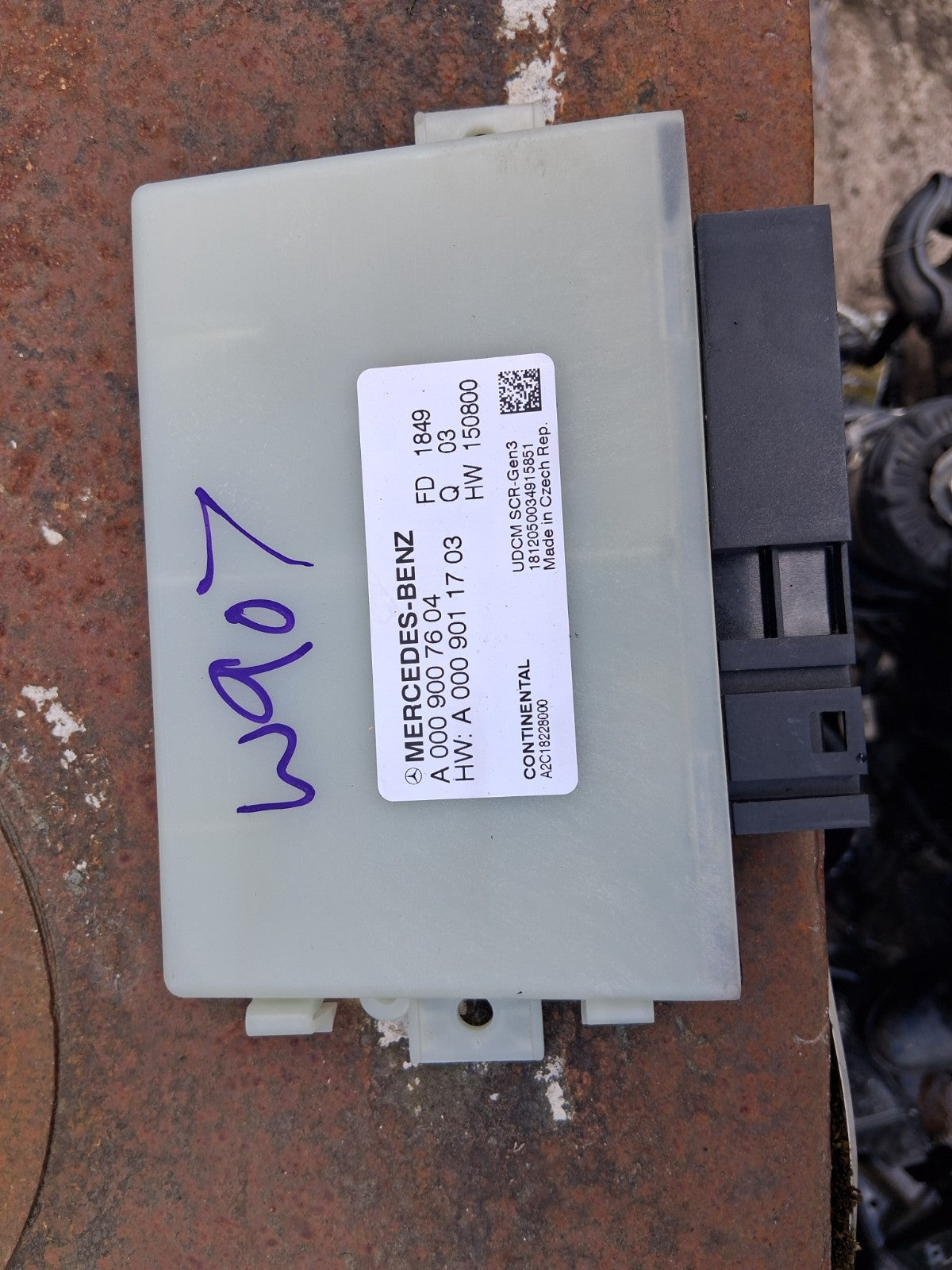 2020 MERCEDES BENZ SPRINTER W907 EXHAUST GAS RECIRCULATION ECU A0009007604