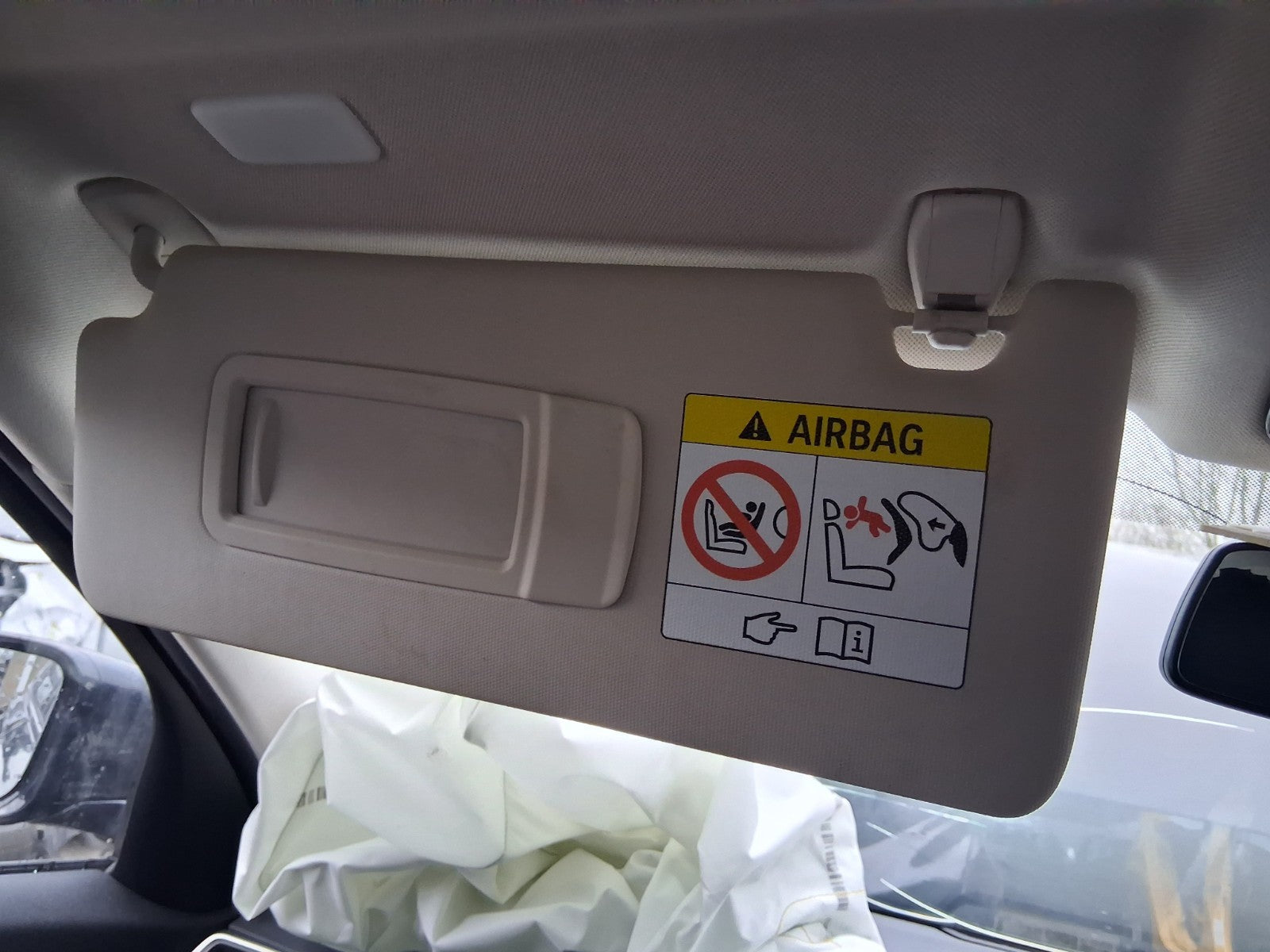 BMW 3 SERIES G20 2019 NSF PASSENGER SIDE FRONT SUN VISOR SHADE