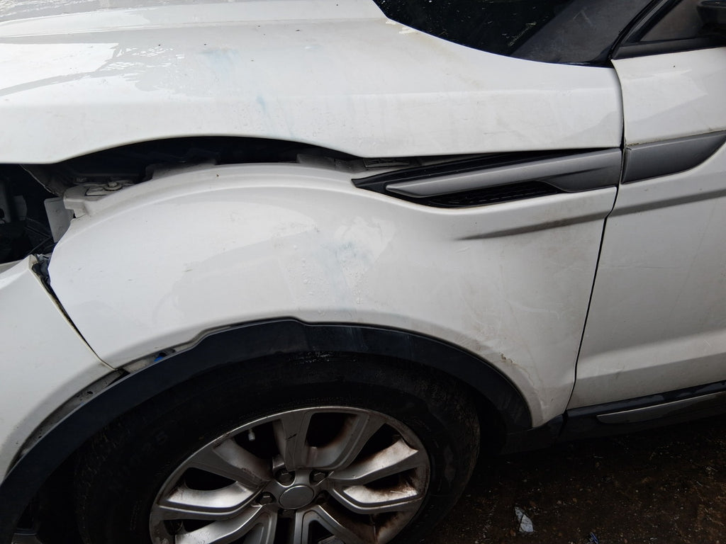 2015 RANGE ROVER EVOQUE L538 NSF PASSENGER SIDE FRONT LEFT WING PANEL WHITE
