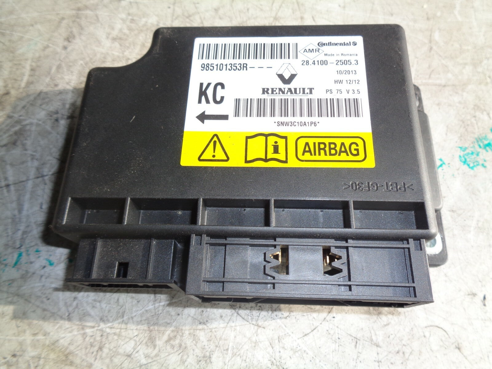 RENAULT MEGANE 2012 MK3 COUPE SAFETYBAG MODULE 985101353R