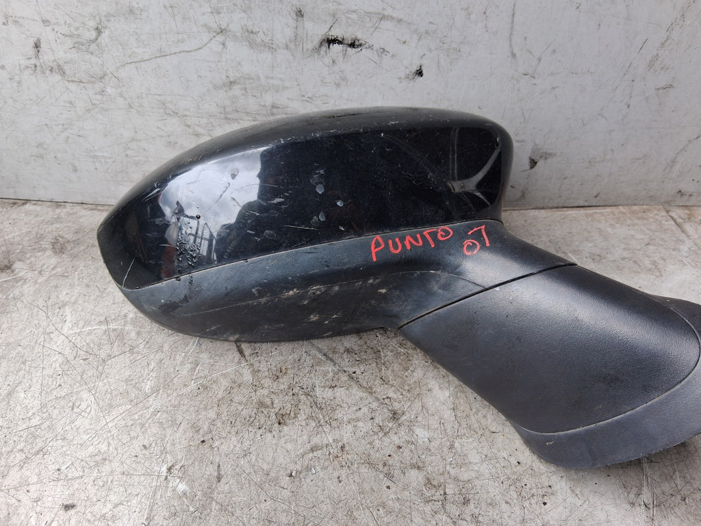 2007 FIAT GRANDE PUNTO OSF DRIVER SIDE FRONT RIGHT WING MIRROR BLACK