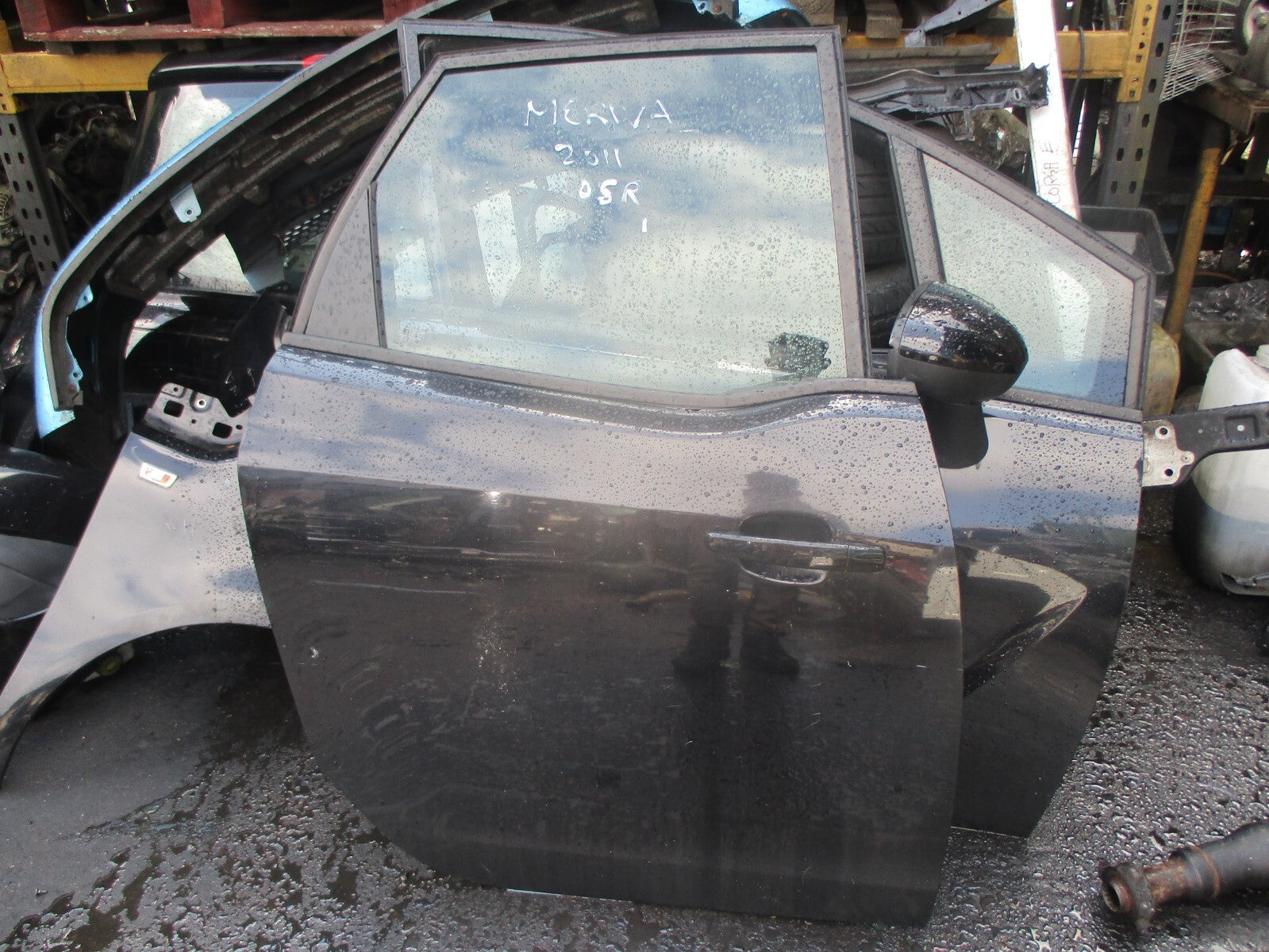 VAUXHALL MERIVA B 2011 OSR DRIVER SIDE REAR COMPLETE DOOR BLACK