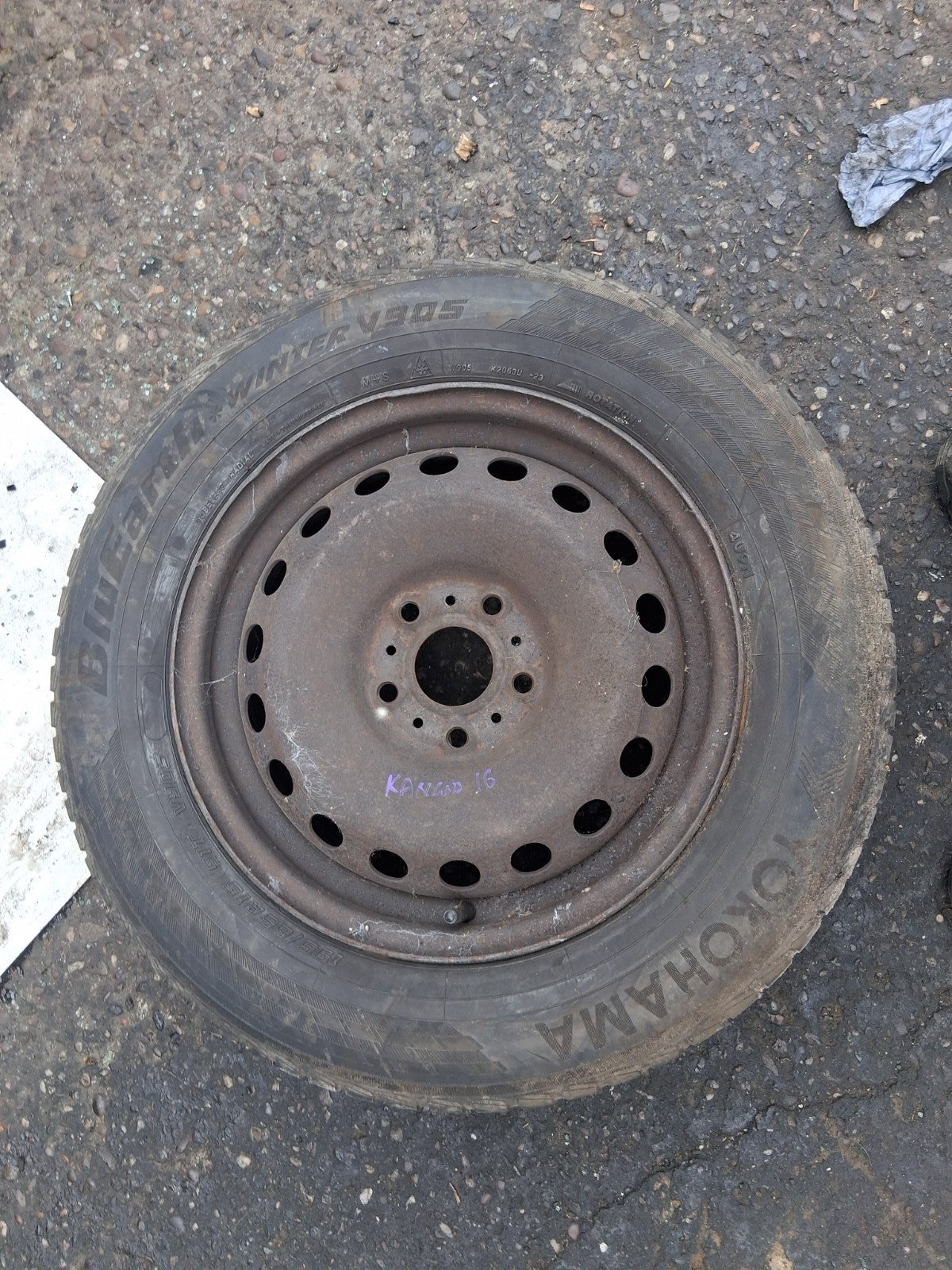 2016 RENAULT KANGOO MK2 15 INCH STEEL WHEEL WITH TYRE 195/65R15