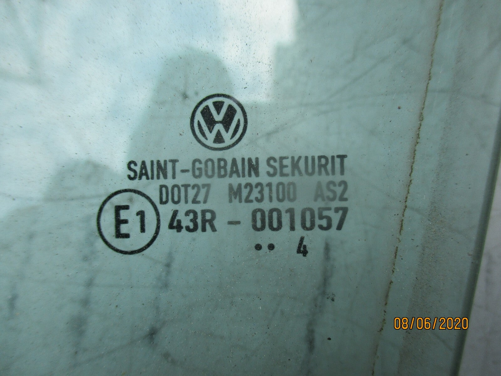 VW VOLKSWAGEN GOLF MK5 1K 2008 NSR PASSENGER REAR DOOR WINDOW GLASS 43R-001057