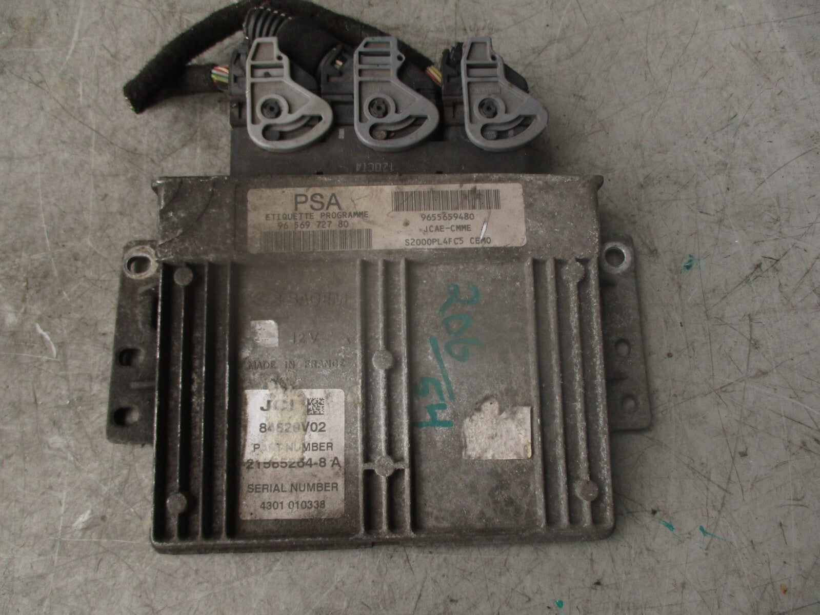 2005 PEUGEOT 206 1.4 PETROL ENGINE CONTROL MODULE ECU 9655659480
