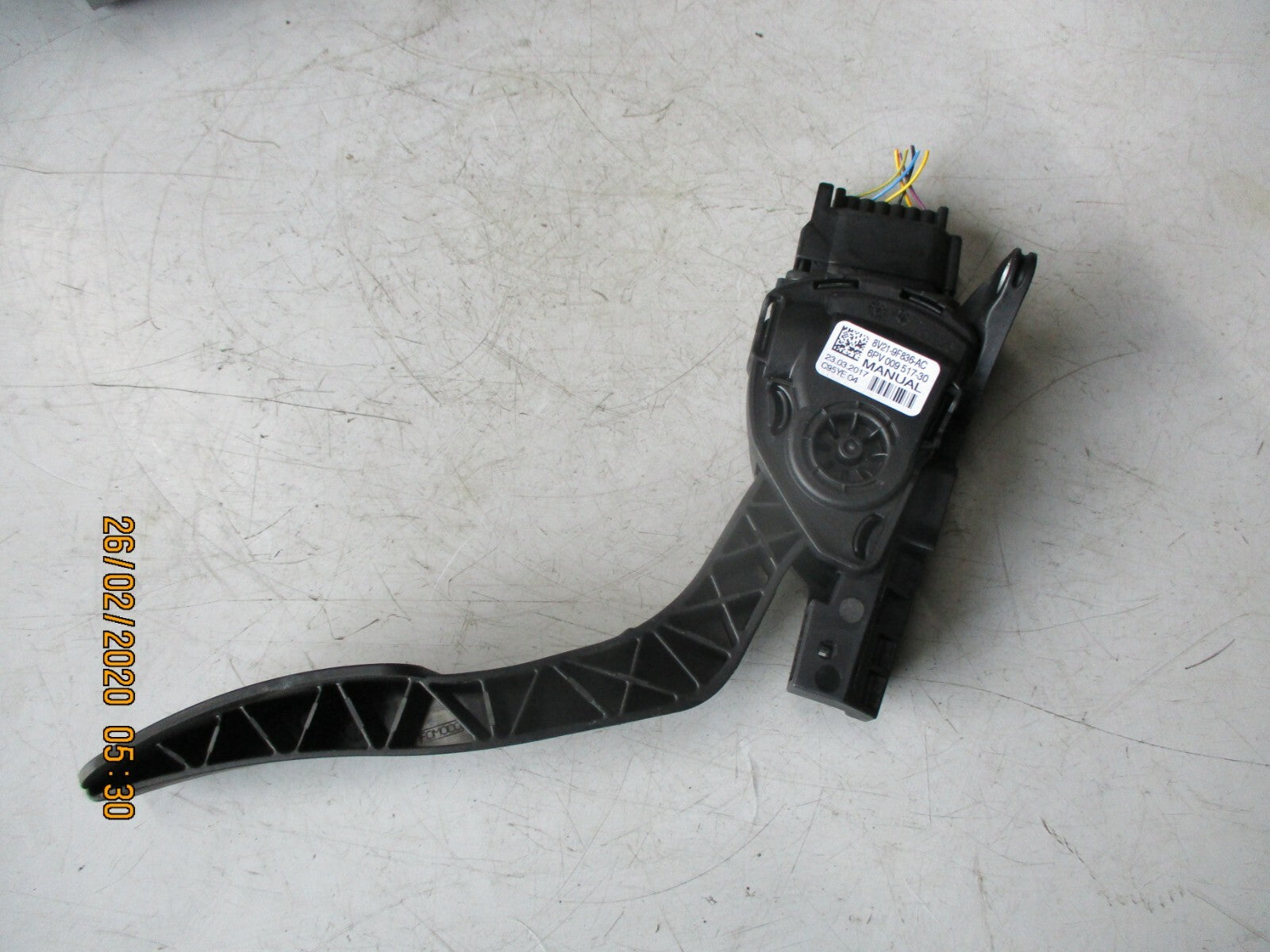 FORD B MAX 2017 MANUAL ELECTRONIC ACCELERATOR THROTTLE PEDAL 8V21-9F836-AC