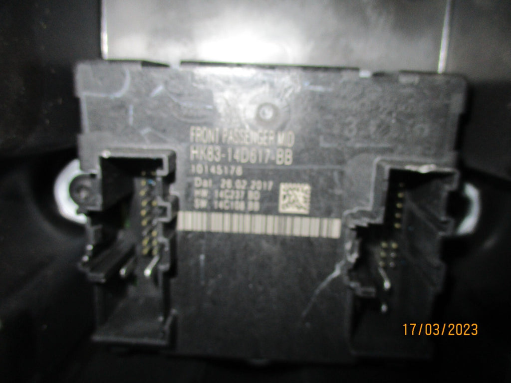 JAGUAR XE 2017 NSF PASSENGER SIDE FRONT DOOR CONTROL MODULE HK8314D617BB