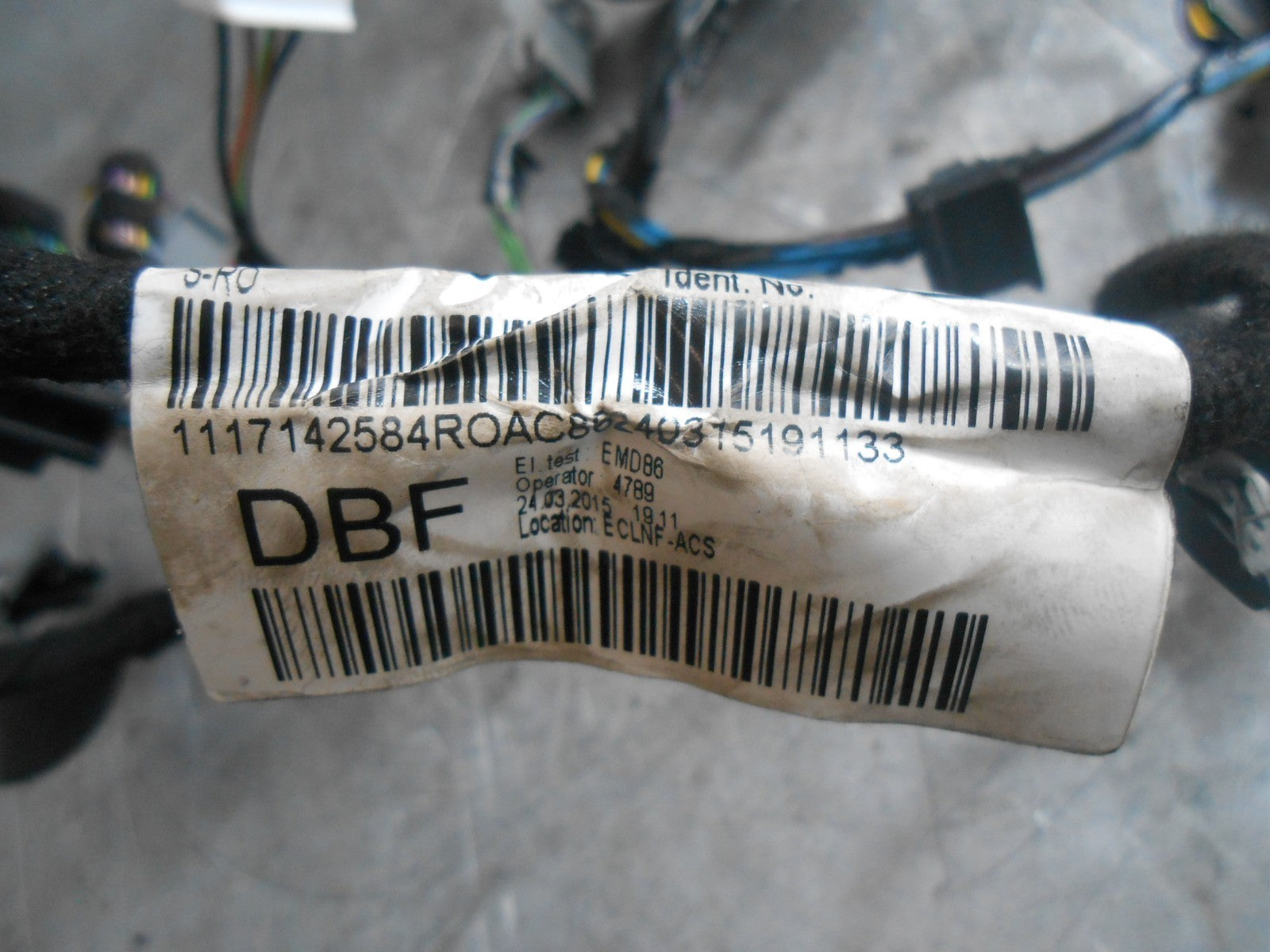 FORD FIESTA MK7 2009 3 DOOR NS PASSENGER SIDE DOOR WIRING HARNESS LOOM