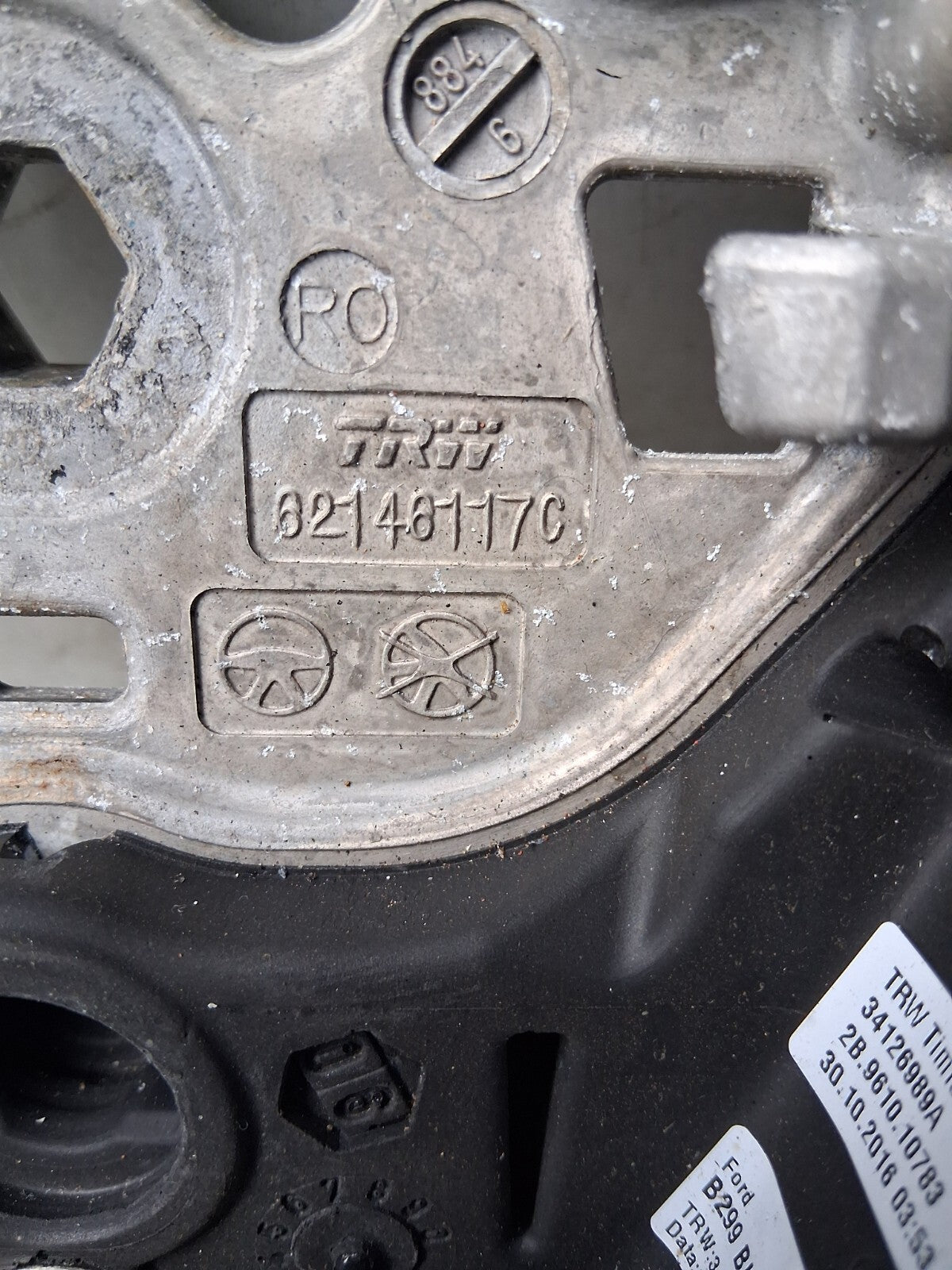 2016 FORD FIESTA MK7 MULTIFUNCTIONAL STEERING WHEEL 34148288B