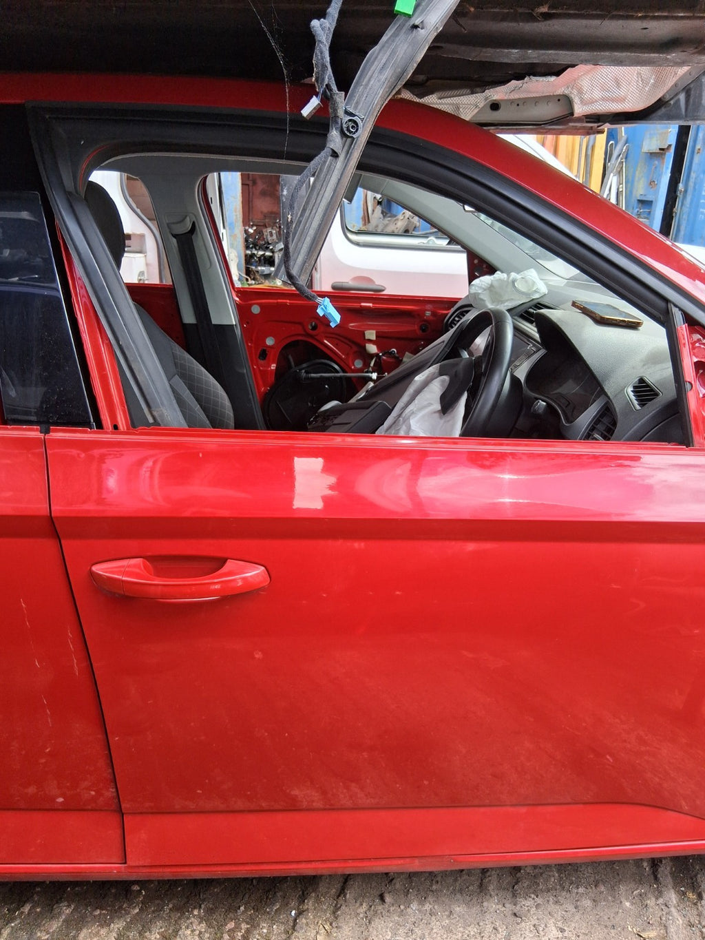 2019 SKODA FABIA MK3 NJ HATCHBACK OSF DRIVER SIDE FRONT BARE DOOR CORIDA RED F3K