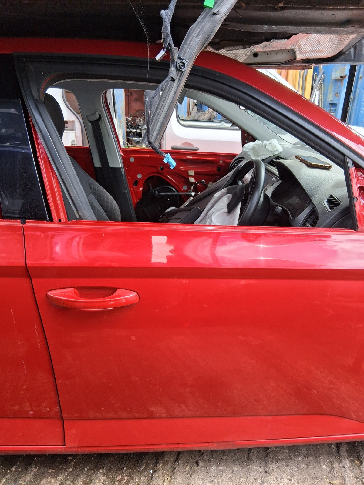 2019 SKODA FABIA MK3 NJ HATCHBACK OSF DRIVER SIDE FRONT BARE DOOR CORIDA RED F3K