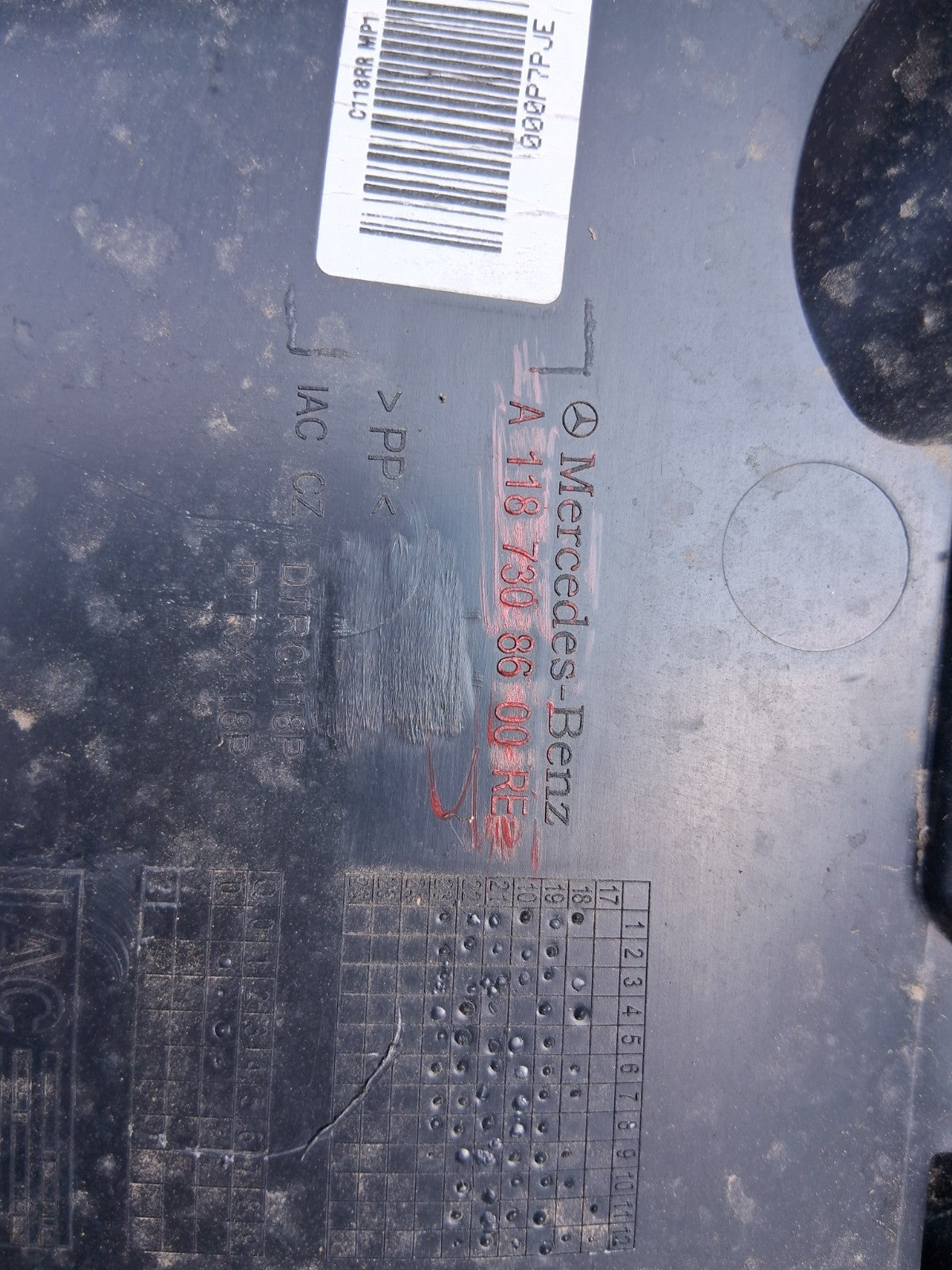 2023 MERCEDES CLA C118 OSR DRIVER SIDE REAR RIGHT DOOR CARD PANEL A1187308600