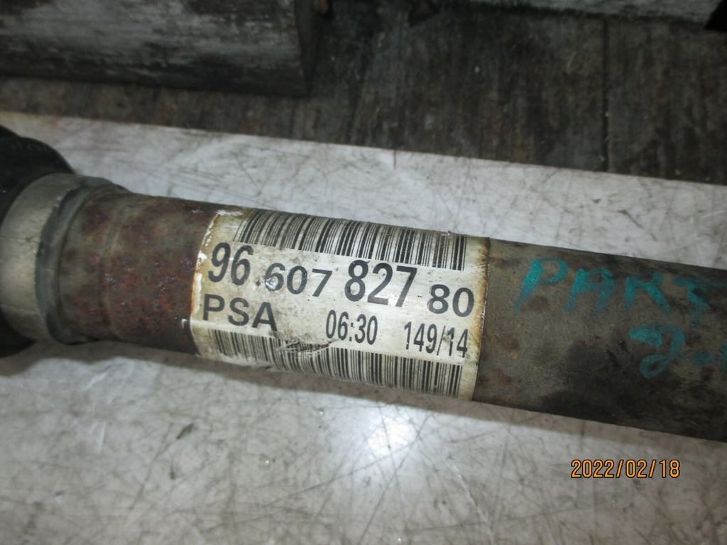 PEUGEOT PARTNER 2014 1.6 DIESEL 5 SPEED MANUAL DRIVESHAFT 9660782780