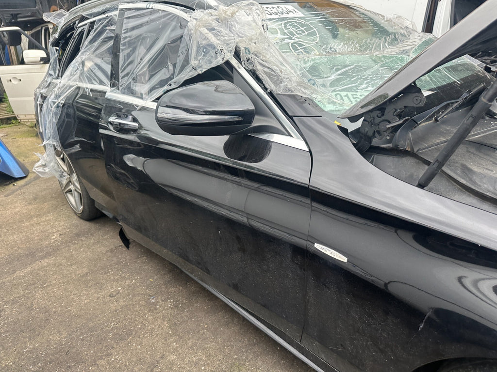2016 MERCEDES C CLASS W205 OSF DRIVER SIDE FRONT DOOR BARE BLACK 197