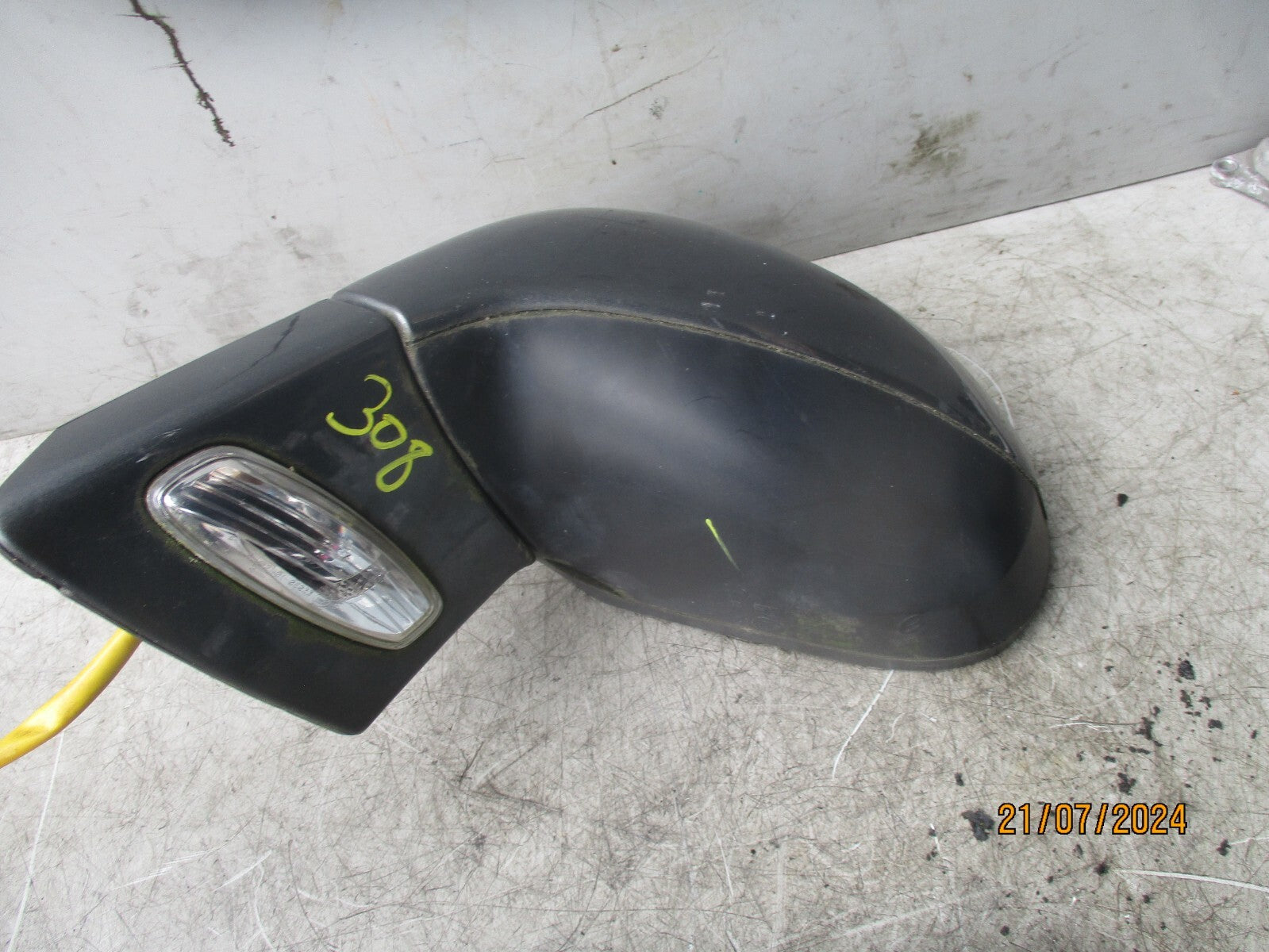 2009 PEUGEOT 308 MK1 NSF PASSENGER SIDE ELECTRIC WING MIRROR SHARK GREY KTP