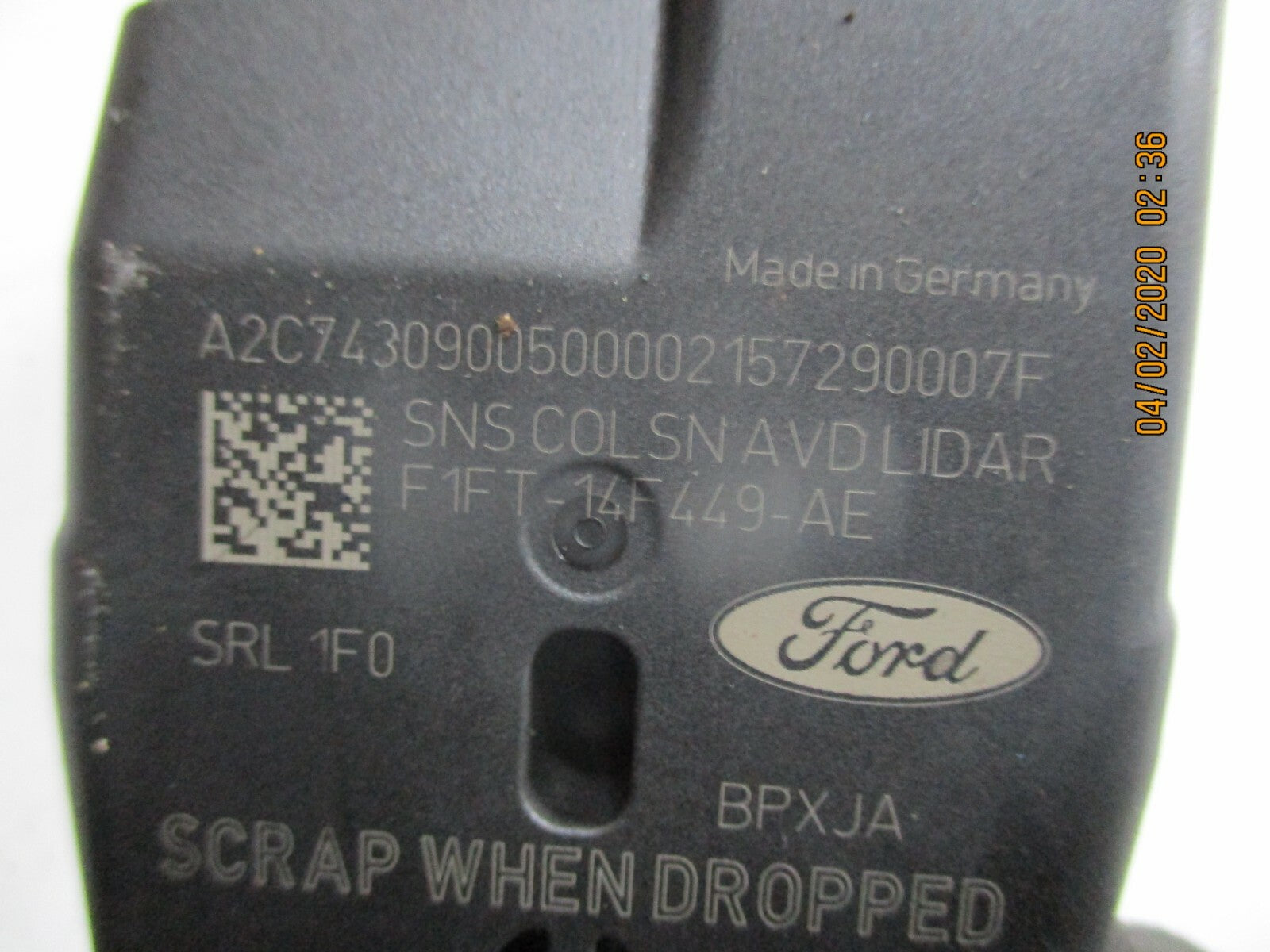 FORD FOCUS MK3 2015 LOW SPEED COLLISION AVOIDANCE SENSOR MODULE F1FT14F449AE