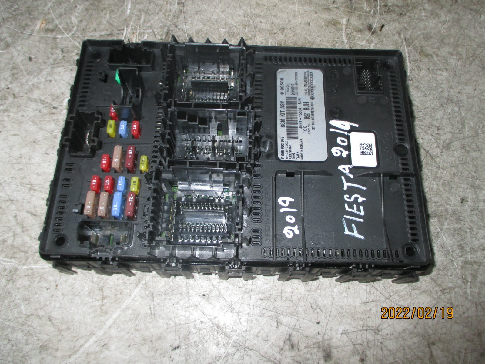 FORD FIESTA MK8 2019 BCM BODY CONTROL MODULE JU5T15604BJH