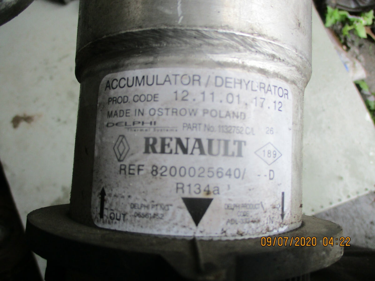 RENAULT LAGUNA MK2 2001 2007 AIR CONDITIONING ACCUMULATOR DEHYDRATOR 8200025640