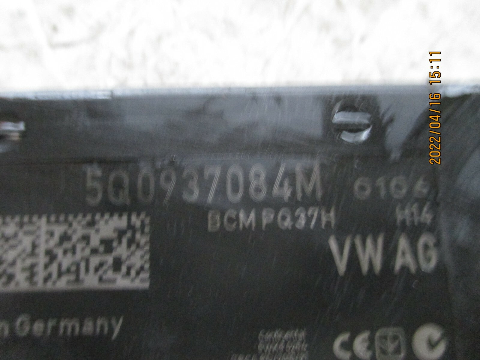 VW VOLKSWAGEN GOLF 2018 MK7 BODY CONTROL MODULE 5Q0937084