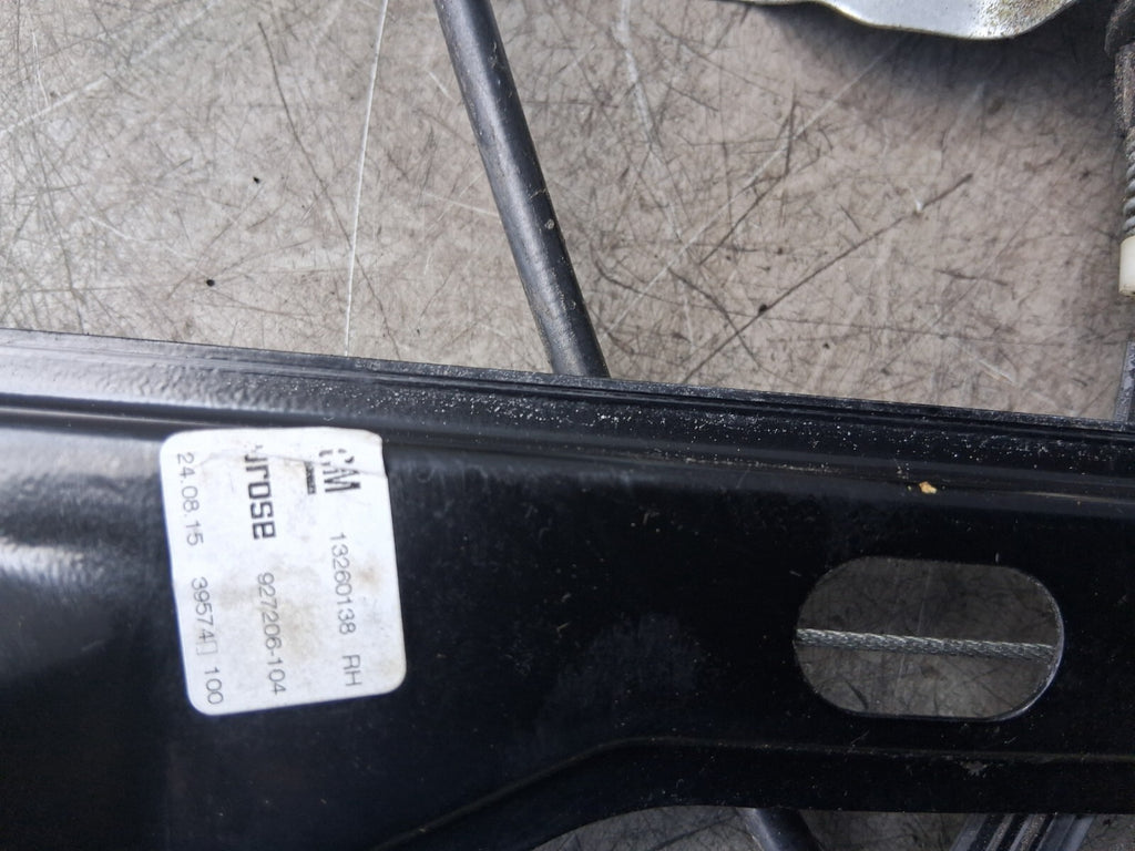 VAUXHALL ZAFIRA C 2016 OSF DRIVER FRONT WINDOW MOTOR REGULATOR 13260138
