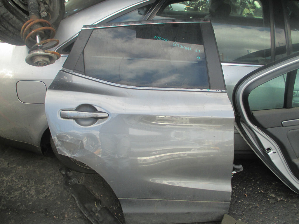 NISSAN QAHQAI J11 MK2 2017 OSR DRIVER SIDE REAR COMPLETE DOOR GREY