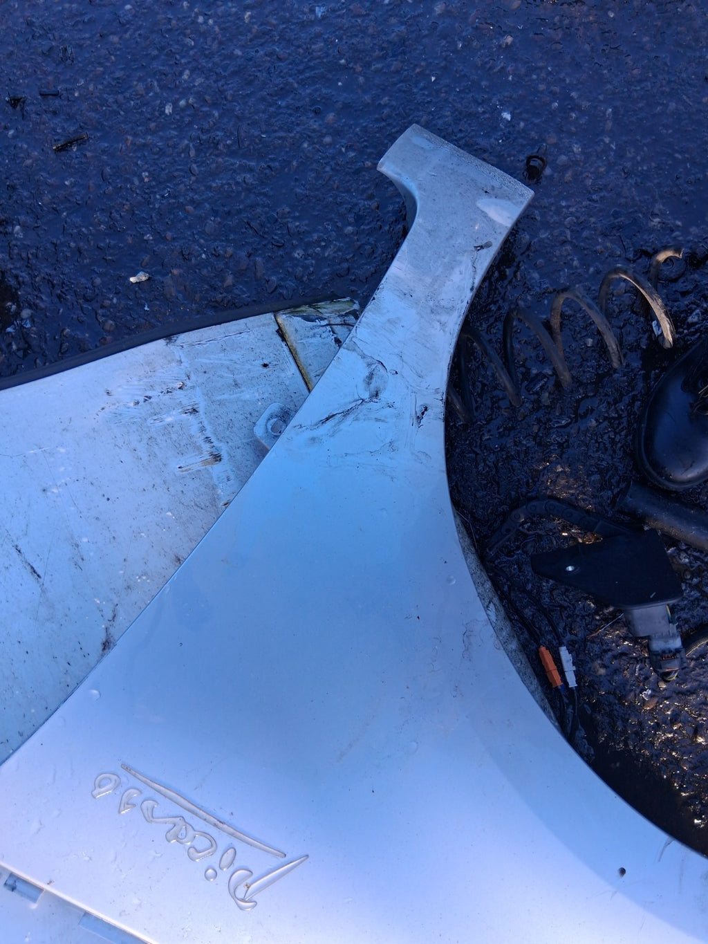 2008 CITROEN C4 PICASSO NS PASSENGER SIDE FRONT WING PANEL SILVER